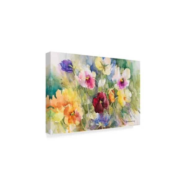 Annelein Beukenkamp 'Pansies Posing' Canvas Art,22x32